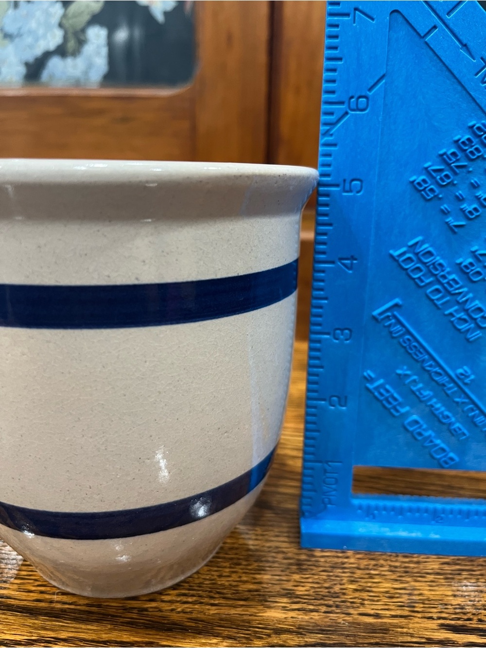 Vintage R.R.P. Co. Robinson Ransbottom Roseville Ohio Stoneware Pottery Navy - Picture 4 of 6